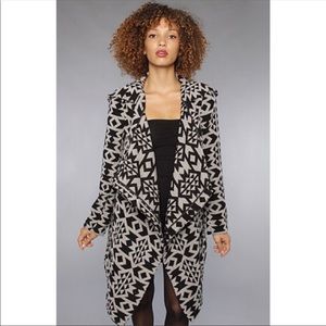 BB Dakota Tribal Print Hooded Coat